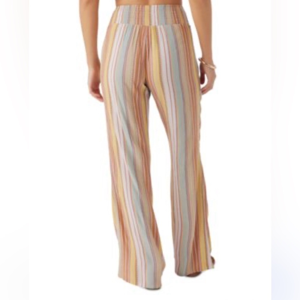 O'NEIL - JONNY TICKING STRIPED PRINT & crinkle texture PANTS - Multicolor